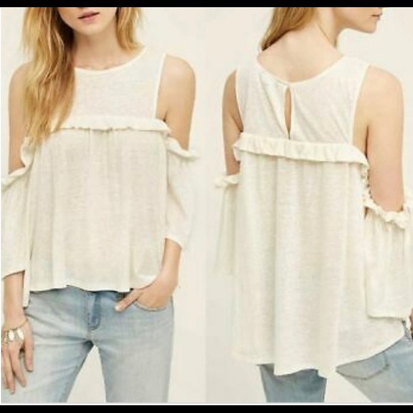 Anthropologie Tops - ANTHROPOLOGY Meadow Rue Cold Shoulder Swing Top